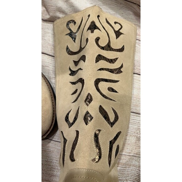 Carlos Santana Tall Artista Boots~Inlay~Shearling Lined~Size 10 M - Picture 10 of 12